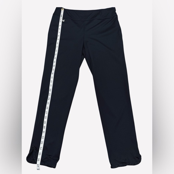 Lisette L Montréal, Elegant Embroidered Hem Pants, Size 10, Black - Picture 4 of 7